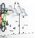 Lift polkupyörän seinäteline mittakuva 2.webp