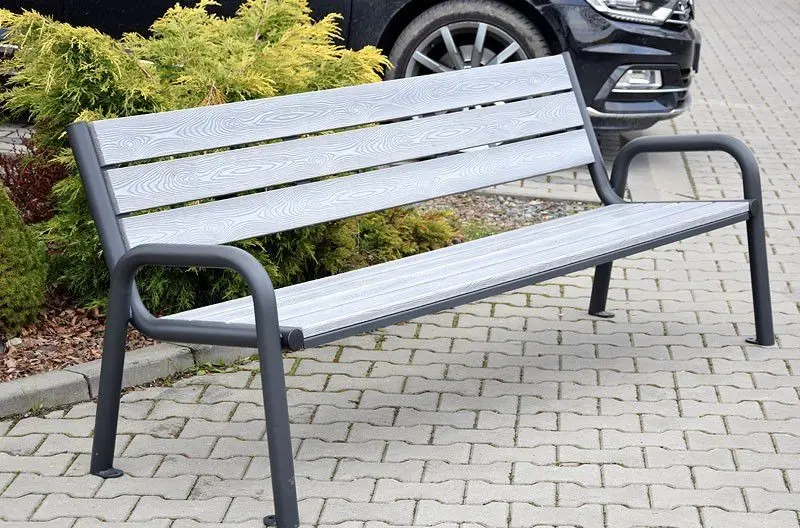Säde puistonpenkki, selkänojalla, 1800 mm, komposiittipuu