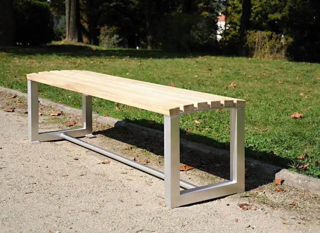 One puistonpenkki, selkänojaton, 1800 mm 