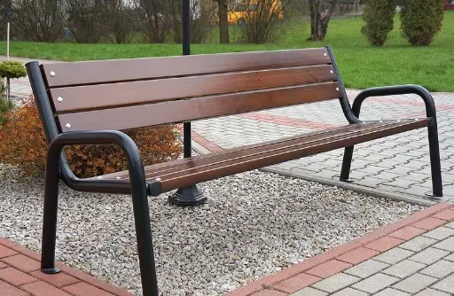 [KLOM0005PP] Säde puistonpenkki, selkänojalla, 1500/1800 mm