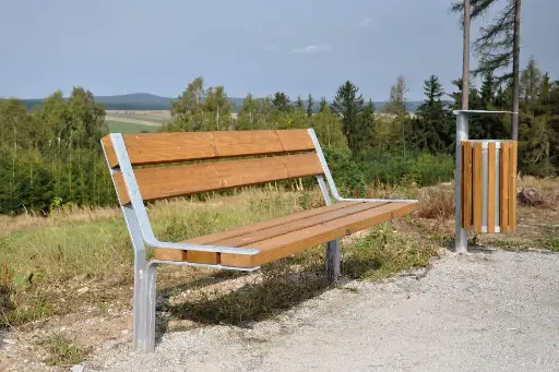 [LSA1z-180] Sadka puistonpenkki, selkänojalla, 1800 mm 