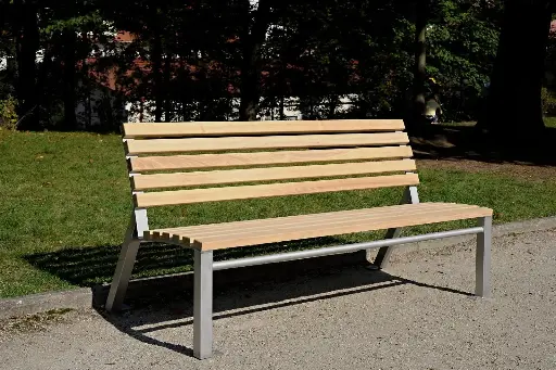 [LON1] One puistonpenkki, selkänojalla, 1800 mm